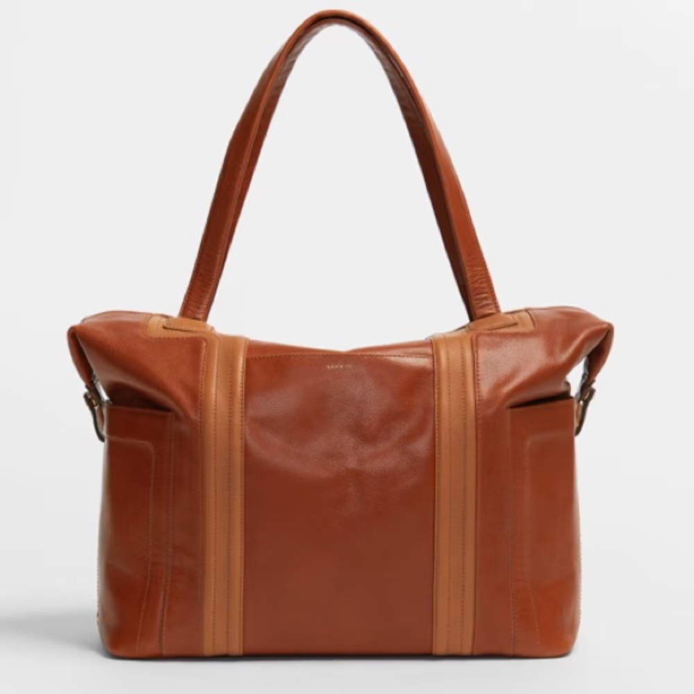 Hammitt Otis Weekender in Manzanita Tan/Brushed Gold EUC